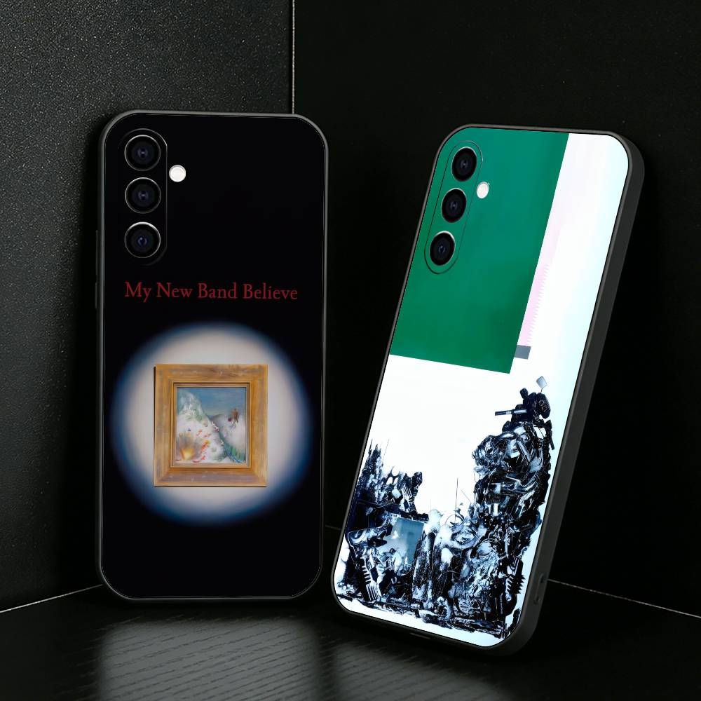My New Band Believe Black Midi Phone Case For Samsung Galaxy A73,A72,A71,A70,A52,A51 Others Soft Black Cover