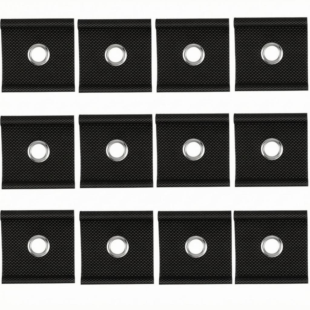 12 Pieces Awning Track Tab Heavy-Duty Hardware Flexible for Campers