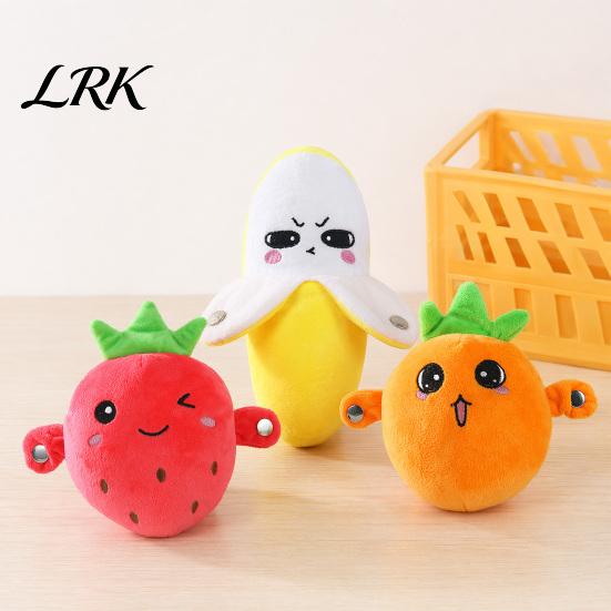 Bedtime Stuffed Animal Musical Banana Sensory Beat Plush Toy, Interactive Carrot & Strawberry for Double Player Parent-Child Bonding, Touch Sensitive