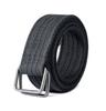 New Simple Double Ring Alloy Buckle Woven Canvas Men Belt Retro Casual Belt For Men