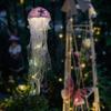 Hanging Jellyfish Light Glowing Night Hanging Light Crafts Household for Indoor Outdoor Garden Yard Decoration