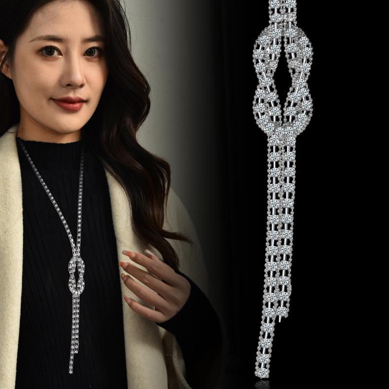 Simple Long Accessories Pendant Tassel OL Temperament Versatile Accessories Pendant Necklace