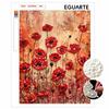 DIY Diamond Painting Kit Red Poppy Flowers Sparkling Diamond Art for Adults and Beginners. Handmade Home Wall Decor and Gifts