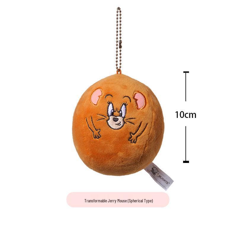 Tom & Jerry Plush Toys: Cat Pendant & Mouse Keychain Charms for Kids