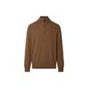 Polo Solid Color Mock Neck Fitted Long Sleeve Sweater Men Sweater Brown 710876756-013
