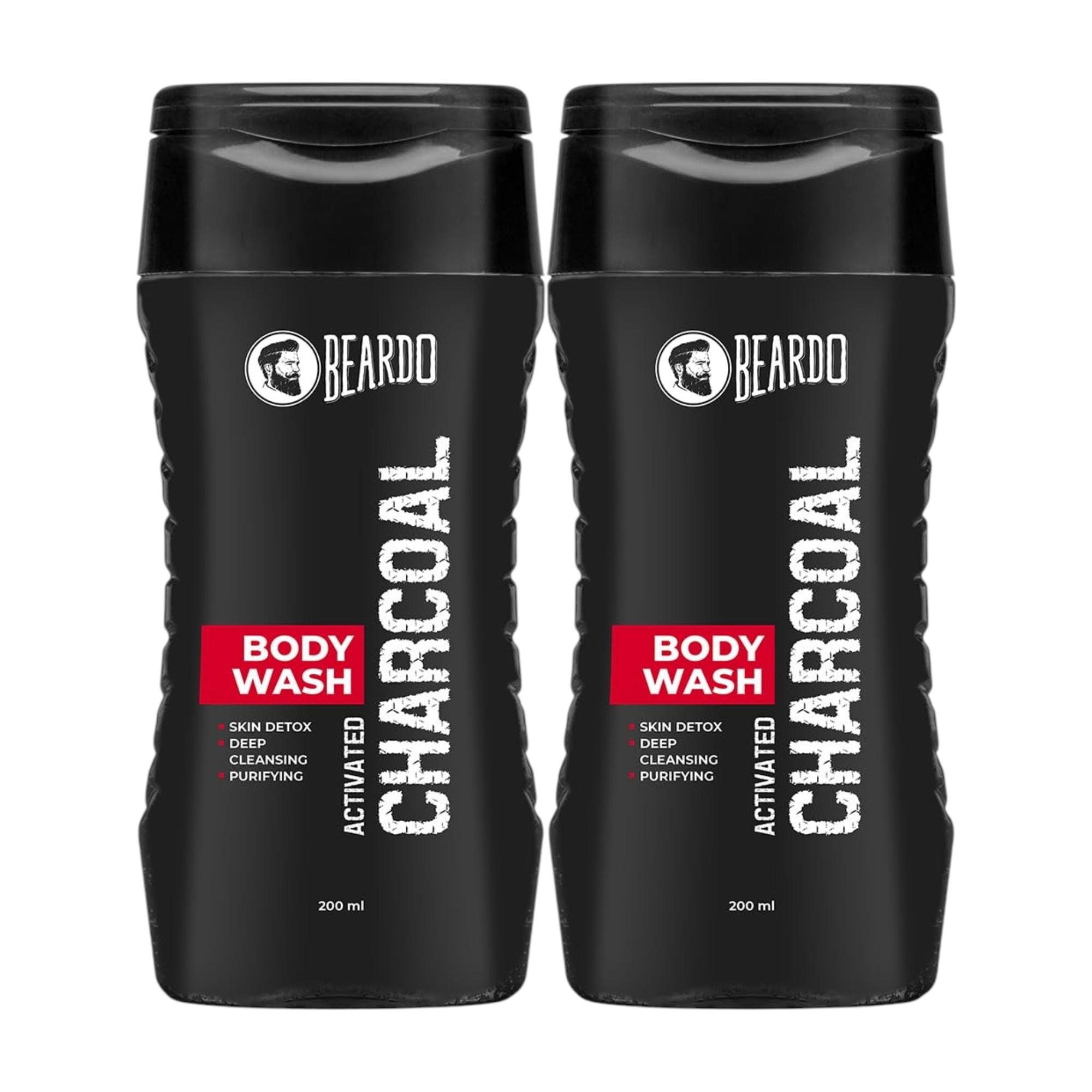 

Beardo Activated Charcoal Anti-Pollution Body Wash 200ml X Pack of 2 Deep Cleansing Oil Control for Men