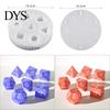 Silicone Dice Mold 3D with 7 Grids for DIY Making Irregular Multi-sided Digital Faux Crystal Game Props Ideal Gift Lovers Reusable