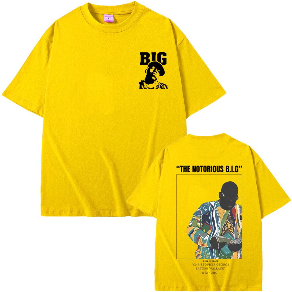 Vintage Tričko The Notorious Big Grafické tričko Biggie Smalls Pánské Dámské Módní Hip Hop Trička Pánské Bavlněné Oversized Tričko