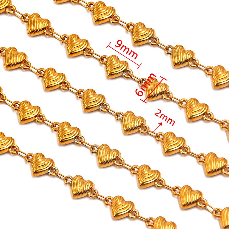 18K Gold Plated Stainless Steel Heart, Butterfly, Four-Leaf Clover, Shell Chain Bracelet/Necklace, 50cm.