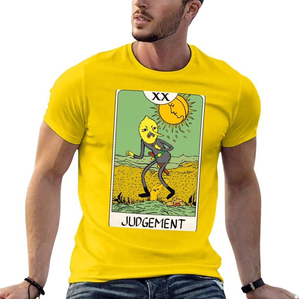 Lemongrab - Tarot Card - Judgement T-Shirt Plain Customs Animal Prinfor Boys Hippie Clothes Shirts Graphic Tee Men