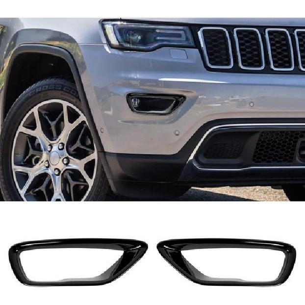 

Front Fog Light Trim Cover Lamp Frame Decoration for Jeep Grand Cherokee 2018-20
