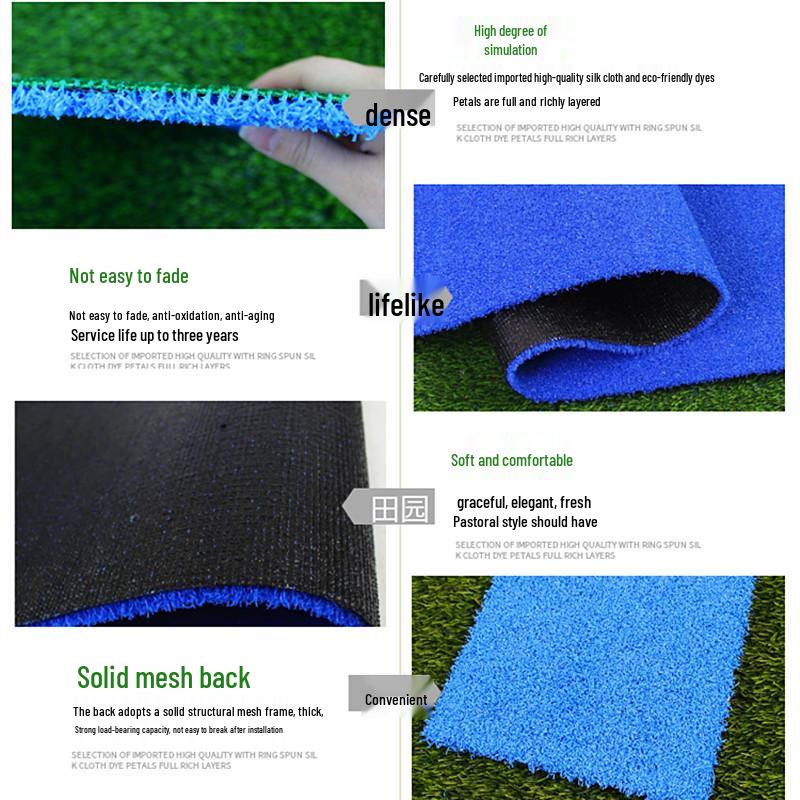 Simulation Blue Bentgrass Artificial Turf for Indoor & Outdoor Use: Petanque, Landscaping, Kindergarten Flooring & Wall Covering