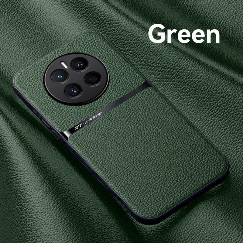 Für Hauwei Mate50pro 4G Hülle Magnetische Autohalterung Stoßfeste Handyhülle für Huawei Mate50 Mate 50 Pro 50pro 4G Lederrückseite