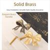 Retro Bow Tie Brass Handle Wardrobe Drawer Gold Cabinet Pulls Copper Handles For Furniture Cupboard Handles Home Decor