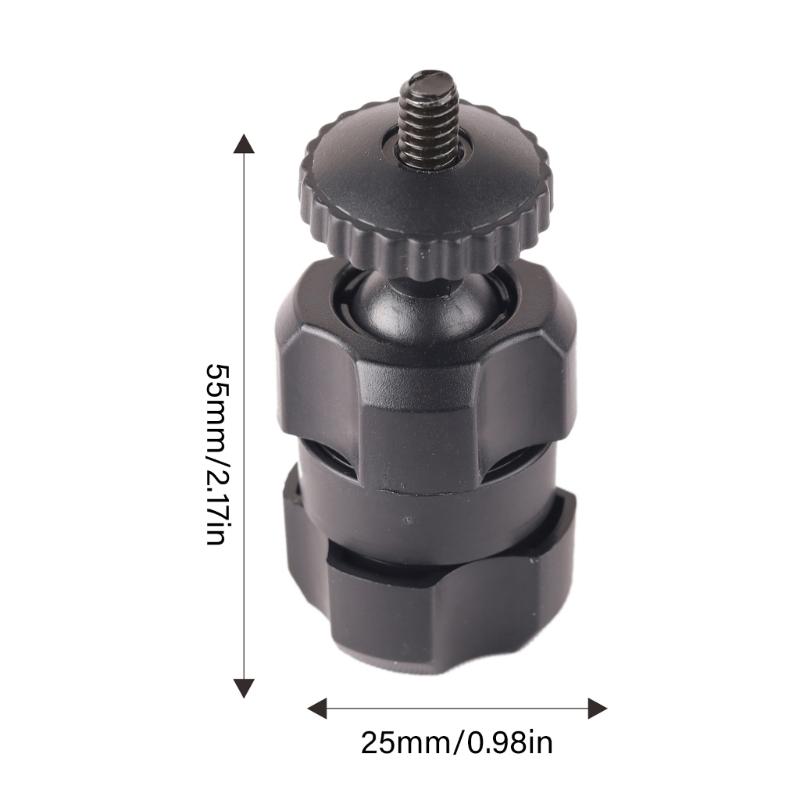 Universal 17mm Female Ball Head Converter 1/4-20 External Thread Suitable For Photography Equipment Mobile Device Mounts