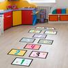 1 Set Hopscotch Game Floor Stickers Cartoon Waterproof Self-adhesive Gift Digital Jumping