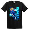 Vegeta Anime Warrior T Shirt W/ Blue Lightning Energy Graphic Tee Gift For Fans