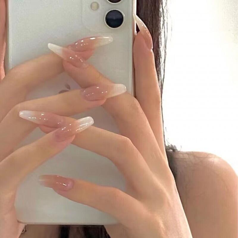 Handcrafted Short Wearable Nail Art Stickers - High-End Boutique False Nails
