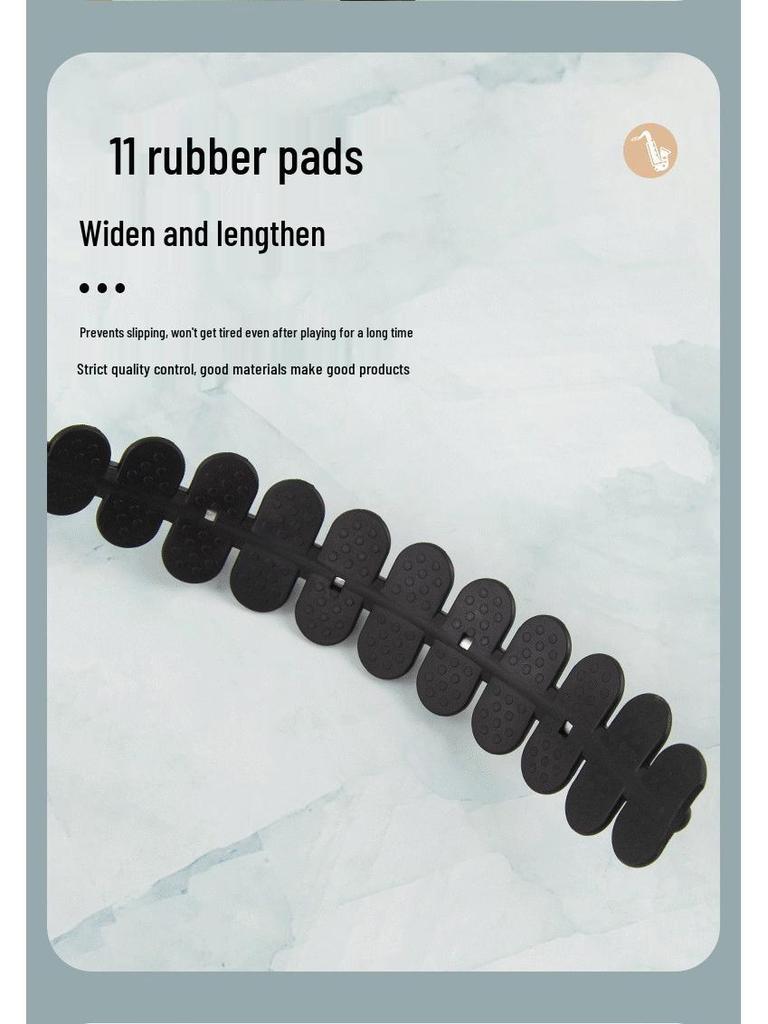 Bonmusica Saxophone Dual Shoulder Strap for Soprano, Alto, Tenor - Swiss Style for Children & Adults