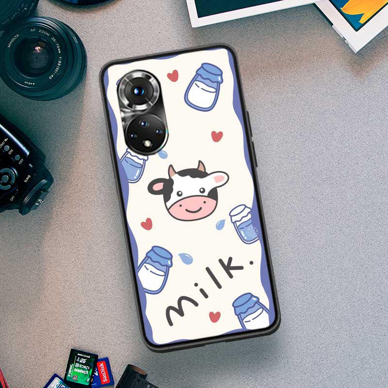 New Cute cow print Phone Case For Huawei P Smart 2021 Y5 Y6 Y7 Y9 Honor 50 20 Pro 10 10I 9 9X Y9S 8 8A 8X 8S 7S Cover