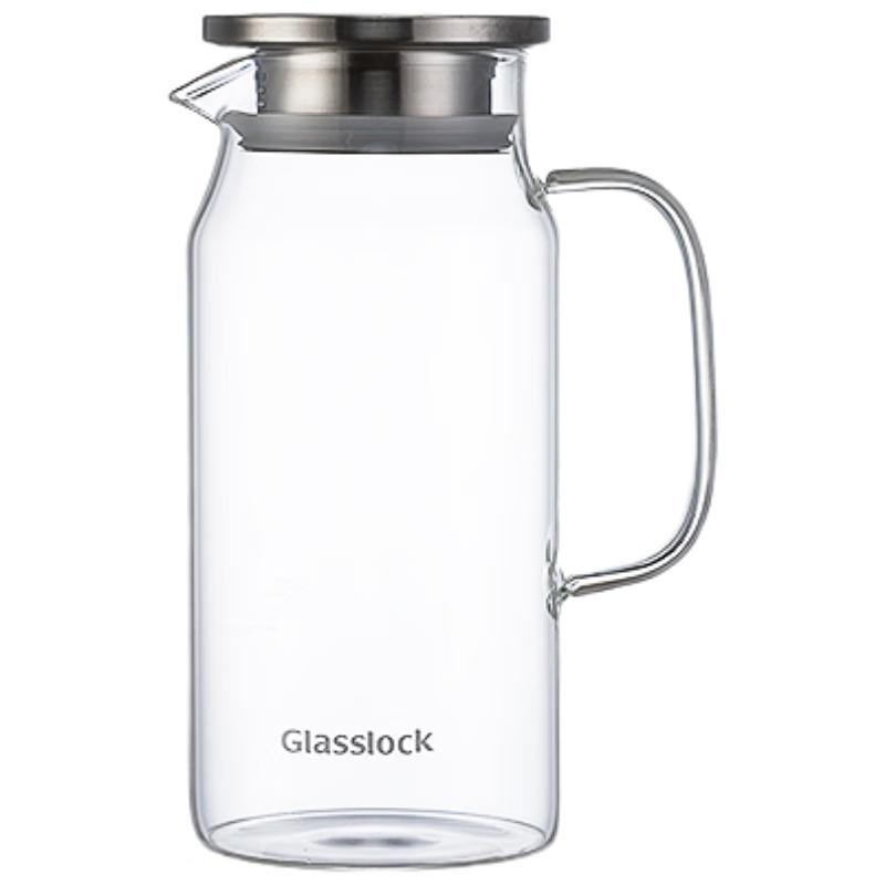 GLASSLOCK 1.1L High Borosilicate Glass Cold Water Pitcher