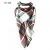 Spring Autumn Winter Imitation Cashmere Double-sided Colorful Plaid Triangle Scarf Women's Neck Shawl