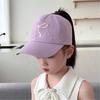 Kids Outdoor Sun Protection Hat Cotton Polyester Mix Adjustable Closure Bows Embellishment 5 Vibrant Colors