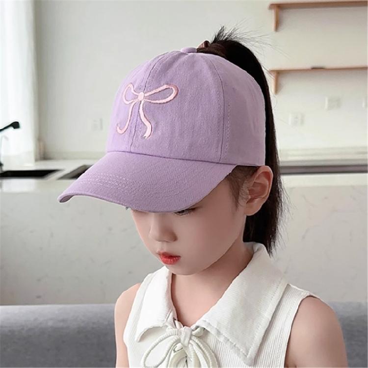 Kids Outdoor Sun Protection Hat Cotton Polyester Mix Adjustable Closure Bows Embellishment 5 Vibrant Colors