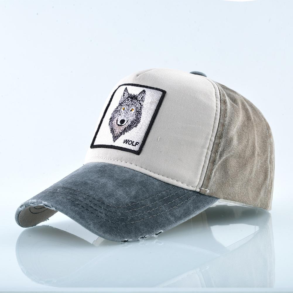 Cap With Embroidery Animals Patch Men Snapback Hip Hop Dad Hats Women Four Seasons Adjustable Visor Cap Vintage Denim Baseball Minimalist