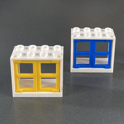 Piese de schimb pentru blocuri de construcție mozaic cu particule mici Accesorii de bază 2X4X3 Toc de fereastră 60598 Fereastră 60608