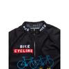Men'S High-Quality Short Sleeve Cycling Jersey with Reflective Tag & Letter Print - Breathable Moisture-Wicking Fabric, All-Season Regular Fit
