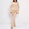 Europe, America, exquisite pajama set, knitted long-sleeved trousers, two-piece loungewear