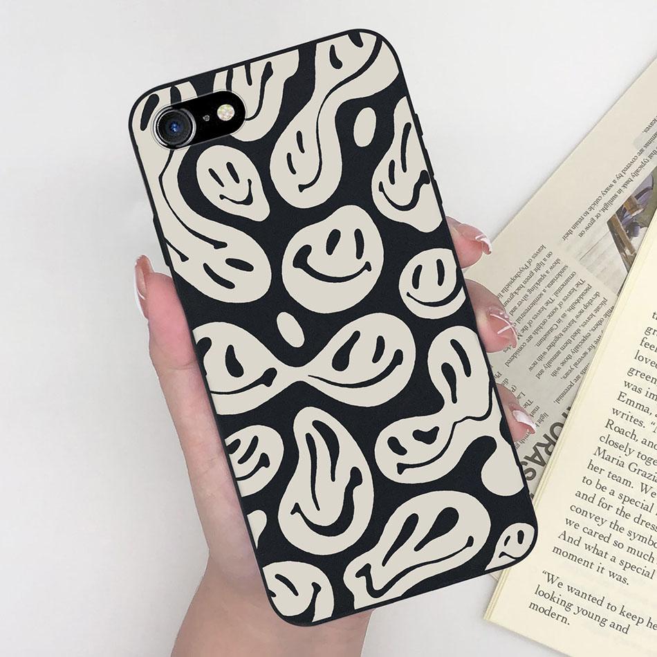 For Apple iPhone 7 8 Plus Back Cover Fashion Pattern Soft Silicone Anti Slip Phone Case For iPhone 7plus 8plus Funda Capa Shell