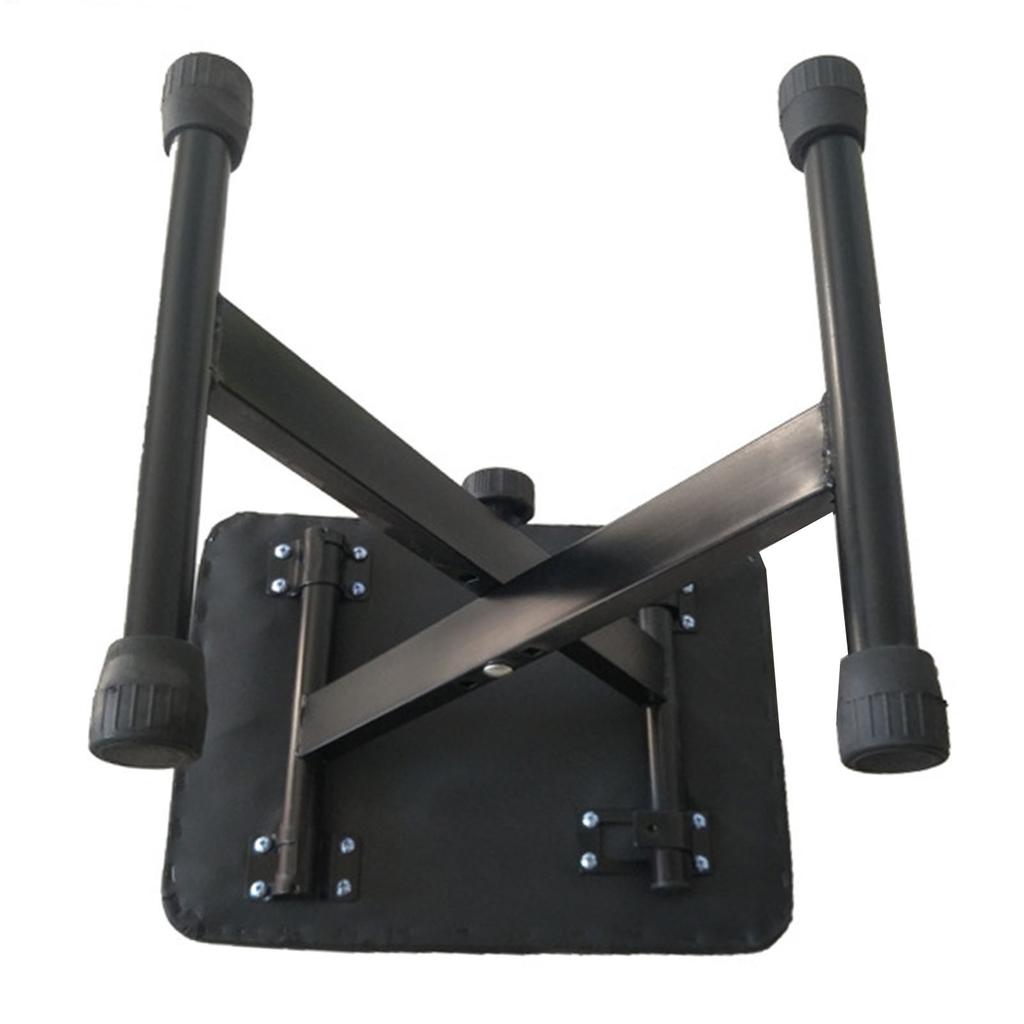 Tattoo Folding Stool Portable Microblading Beauty Salon Height Adjustable Metal PU Leather Stool