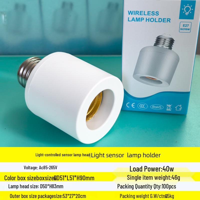 Remote-Control Infrared Sensor Lamp Holder with Sound and Light Activation
