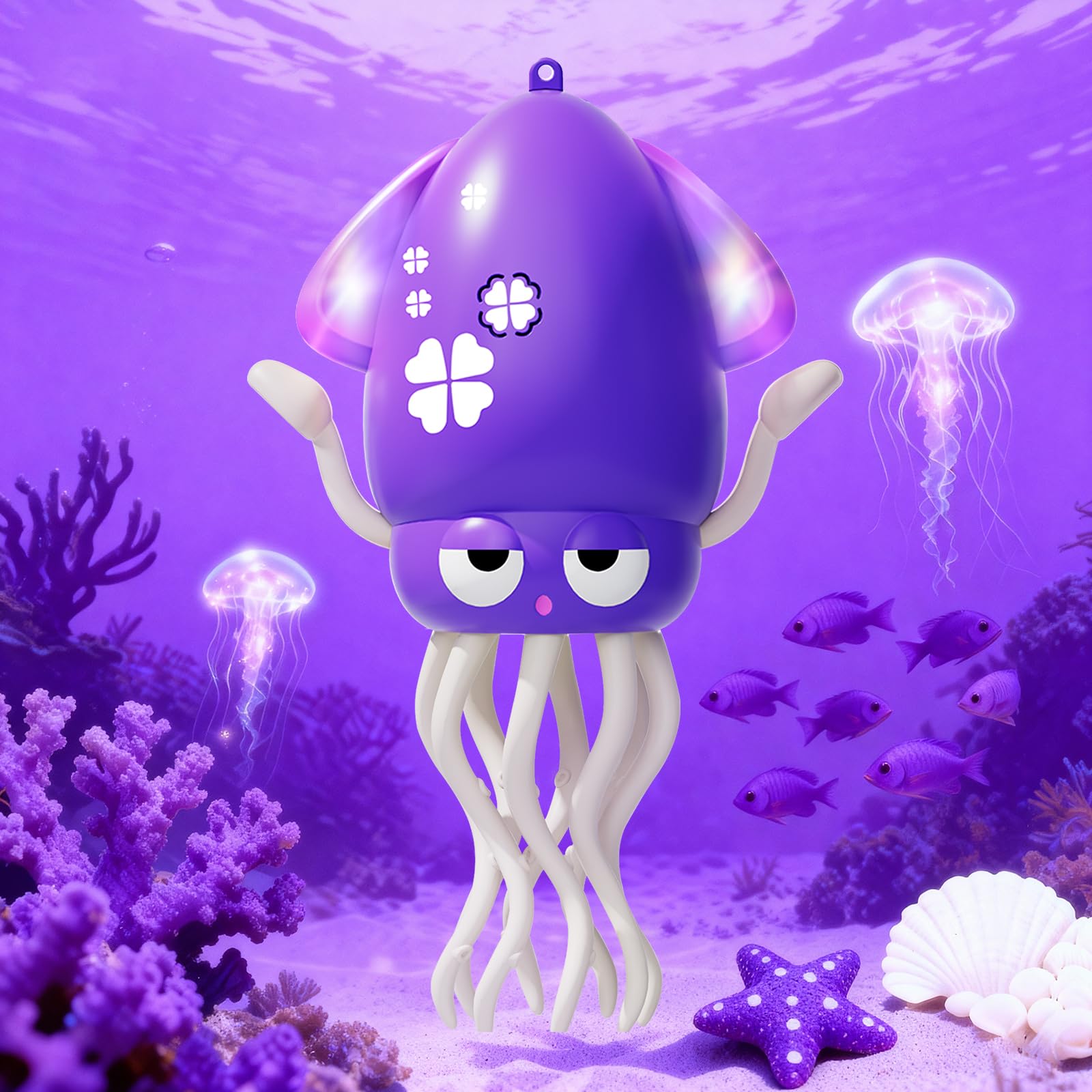 

Танцующий Кальмар Игрушка, Развивающая игрушка для детей, Подарок на день рождения, Рождество, Движущаяся игрушка, Светодиодная подсветка, Музыка, Ползание, Сенсор, Обход препятствий, USB