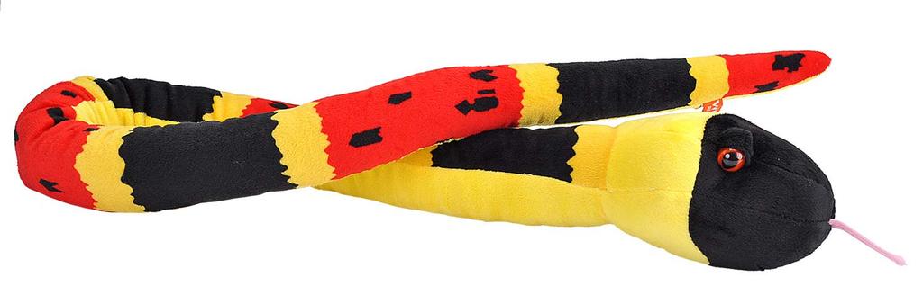 Wild Republic Coral Snake Plush Soft W8 X D130 X 89097 Toy, Snake, Gift, Present, H9cm,
