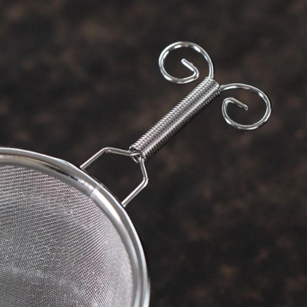 Stainless Steel Wire Tea Strainer Short/Long Handle Skimmer Spoon Premium Fine Mesh Colander  Oil