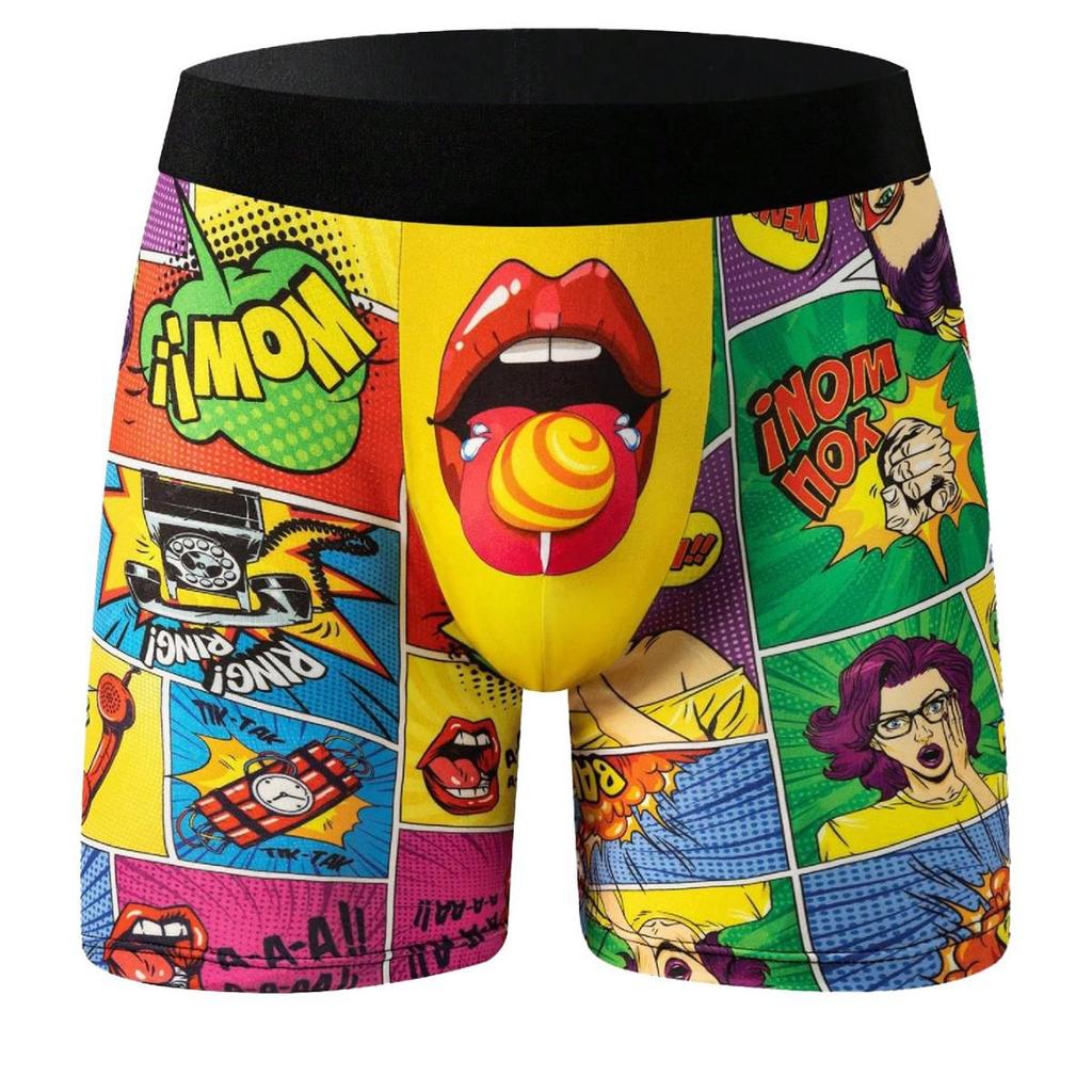Xi Yin Men's Mid-Length Boxer Briefs – European Size, Four-Corner Style