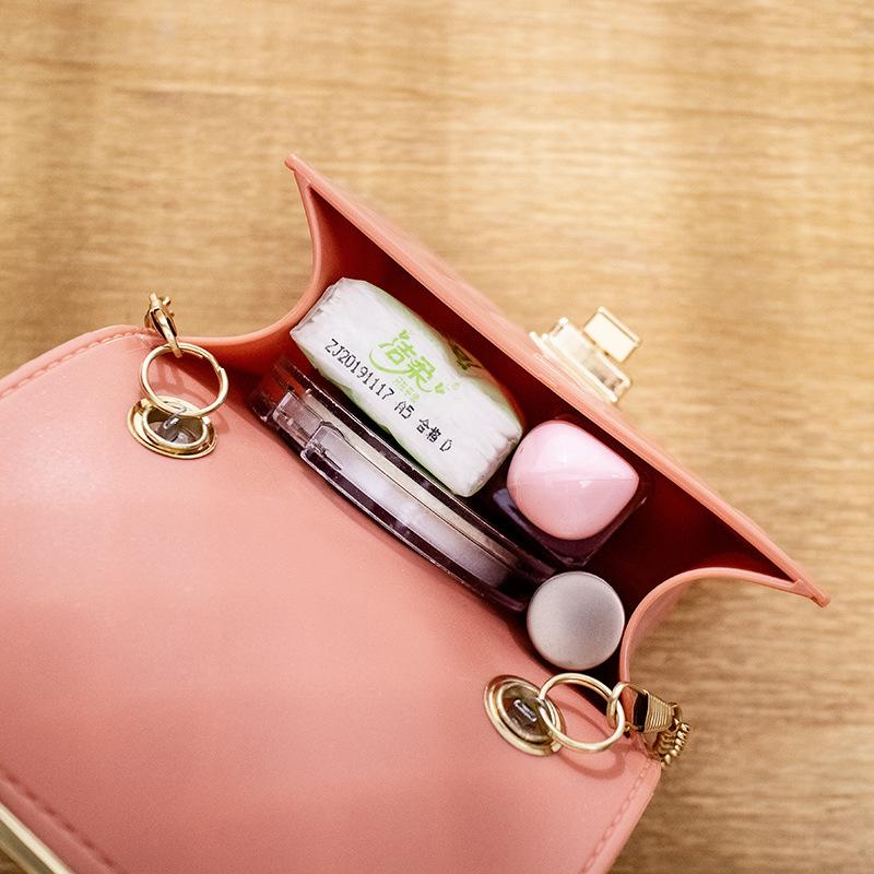 Violet Chicly Pearl Portable Chain Sweet Simple Female Wallets New Fashion One Shoulder Diagonal Straddle Bag Wallets for Women