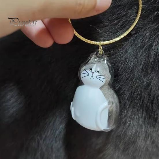 Elegant Pet Fur Memory Jar Cat Hair Storage Bottle Transparent Keepsake Keychain Memorial for Collecting And Dog Gift Pets