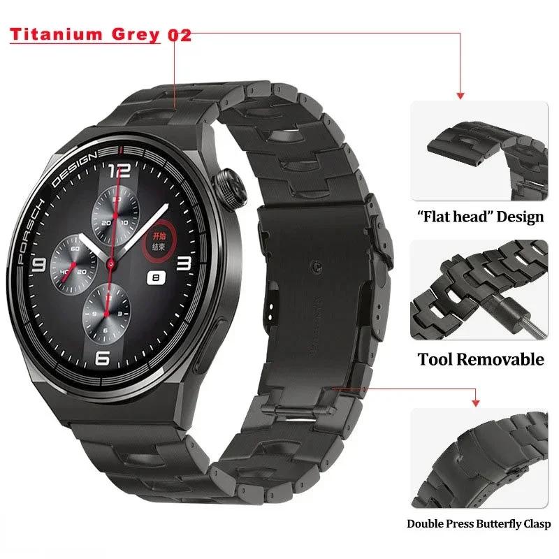 22mm Quick Fit Titanium Metal Band for Huawei GT2 GT3 3 Pro Luxury Business Bracelet for Samsung Galaxy Watch 46mm Gear S3 Strap