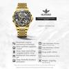 OUPINKE Men's Watch Automatic Mechanical Watch Hollow Business Waterproof Machine High-end Watch