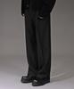JHONNY WEST Authentic Double-Pleat Wide Slacks (Black)