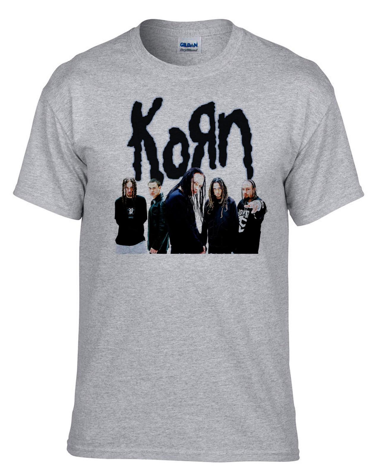 26 Korn Rock Band Rock Music Grey T-Shirt -539_Grey- Unisex T-Shirt XXXXL