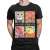 Smiling Friends Art Character Grid Funny Cartoon Funny 100 Cotton TShirt Smiling Friends Season 2 Tops Tees For Unisex