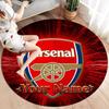 Arsenal F Benutzerdefinierter Name Runder Teppich, Teppich für Wohnzimmer Schlafzimmer Sofa Spielzimmer Dekoration, Rutschfeste Fußmatte