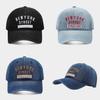 Denim Baseball Cap With Embroidered Letters For Outdoor Sun Protection