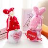 Valentine's Day Gnome Knitted Hat Figurine Kid Toy Decoration Supplies for Restaurant Dining Room Table Decor