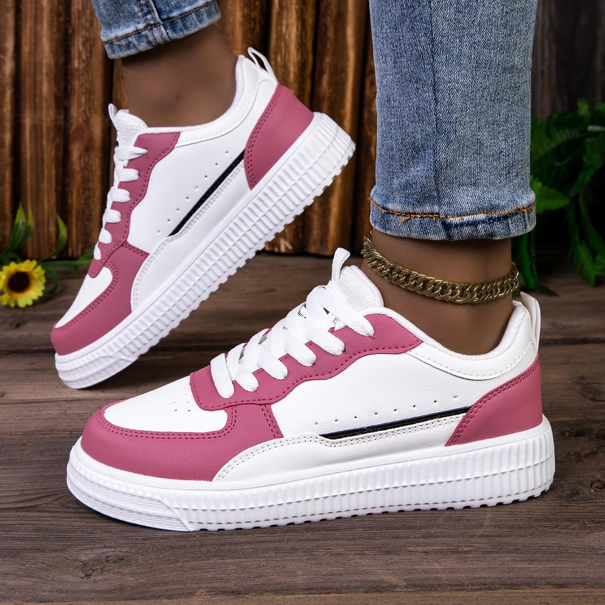 

YRZL Leather Sports Women Casual Shoes Lightweight Running Shoes Platform White Sneakers Men Outdoor Breathable Sport Shoes 36